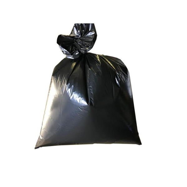 Мешки для мусора на 200 литров черные (35 мкм, в упаковке 50 штук, 90х130 см)