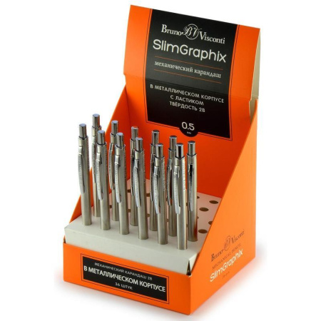 Карандаш механический Bruno Visconti Slimgraphix 0,5 мм с ластиком