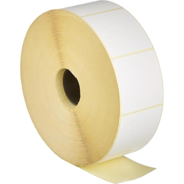 Термотрансферные этикетки 58x40 мм бумажные полуглянцевые (диаметр  втулки 76 мм, 6 рулонов по 5000 этикеток)