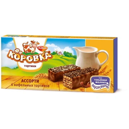 Торт вафельный Коровка топлёное молоко 180 г