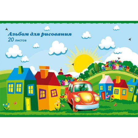 Альбом для рисования Тетрапром Ромашково А4 20 листов (обложка в ассортименте)