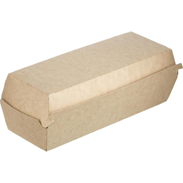 Коробка для хот-дога и снеков OSQgroup HD Box крафт (215x40x75, 400 штук  в упаковке)