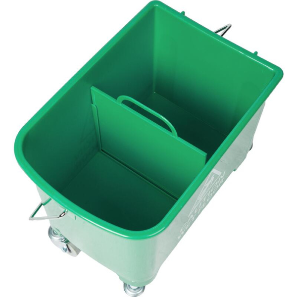 Тележка уборочная Luscan Professional 1-ведерная с отжимом 20 л  (зеленая)