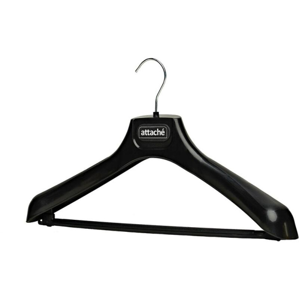 Вешалка-плечики для легкой одежды Attache С043 с перекладиной черная  (размер 46-48)