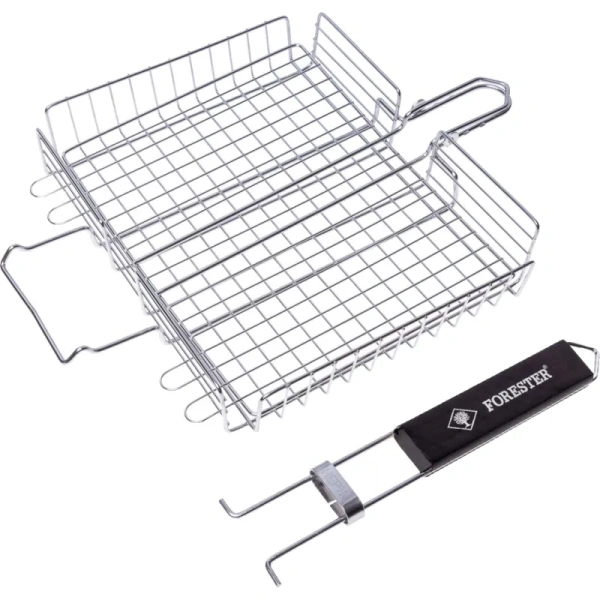 Решетка-гриль для мангала Forester Mobile 24х30 см объёмная, со съёмной  ручкой (BQ-S03M)