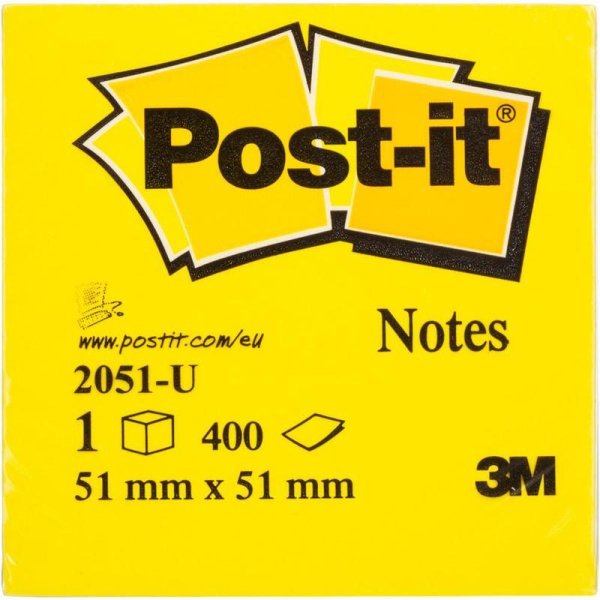 Стикеры Post-it 51х51 мм 5 цветов неоновые 400 листов