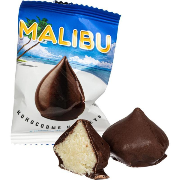 Конфеты Malibu в шоколадной глазури 140 г