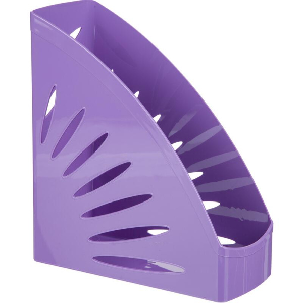 Лоток вертикальный для бумаг 110 мм Attache Акварель пластиковый  фиолетовый