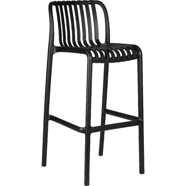 Стул барный Dobrin Chloe bar чёрный (пластик/пластик)