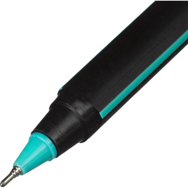 Уценка. Ручка шариковая Attache Meridian синяя корпус soft touch  (черно-бирюзовый корпус, толщина линии 0.35 мм)