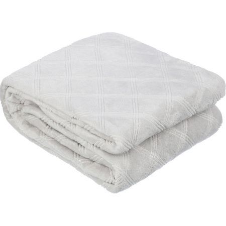 Плед Luscan микрофибра 200х220 см серый фактурный