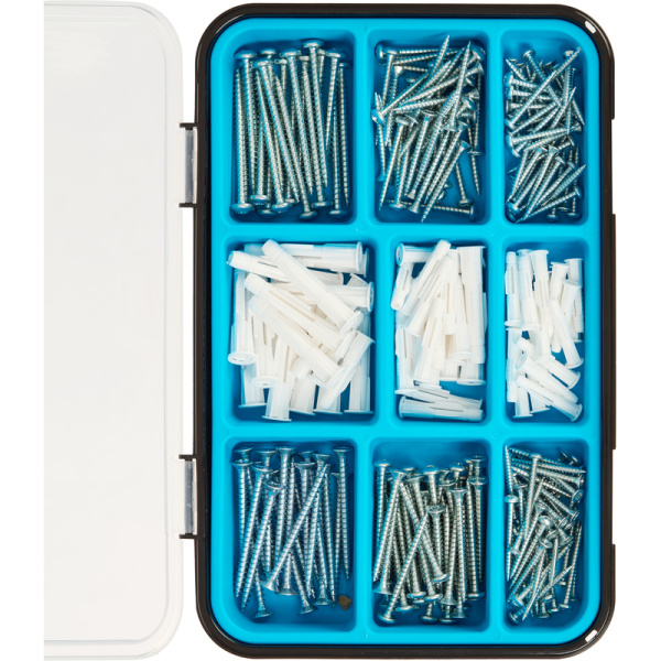 Набор саморезов и дюбелей TOPFORT 260 предметов (DC-2)