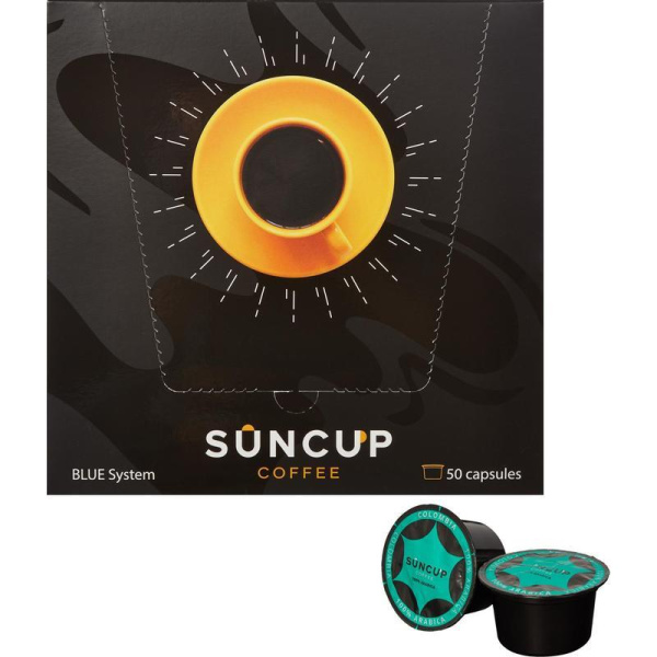Кофе в капсулах для кофемашин Suncup Colombia (50 штук в упаковке)
