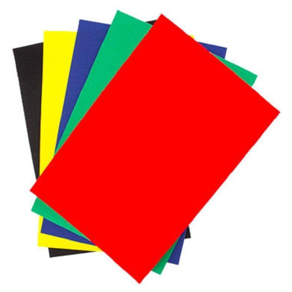 Бумага цветная Апплика (А4, 5 листов, 5 цветов, бархатная)