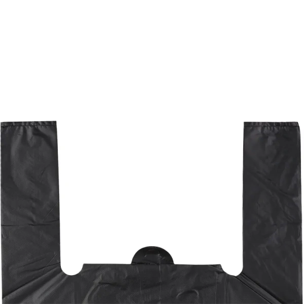 Пакет-майка ПНД 30 мкм черный (40+18x70см, 50 штук в упаковке)