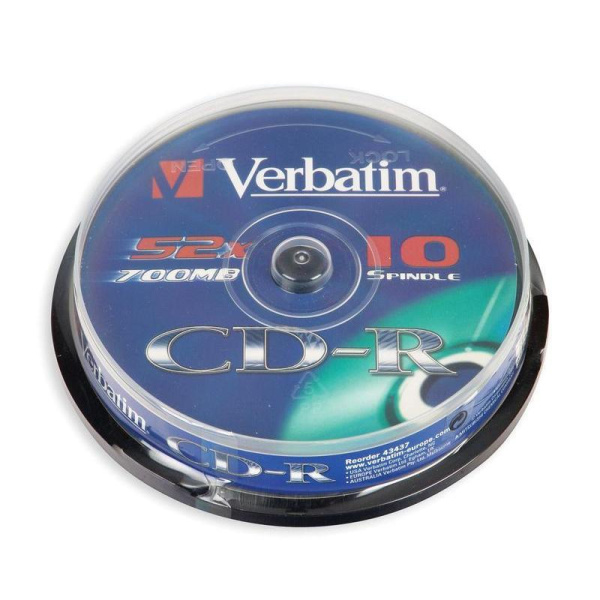 Диск CD-R Verbatim 700 Mb 52x (10 штук в упаковке)