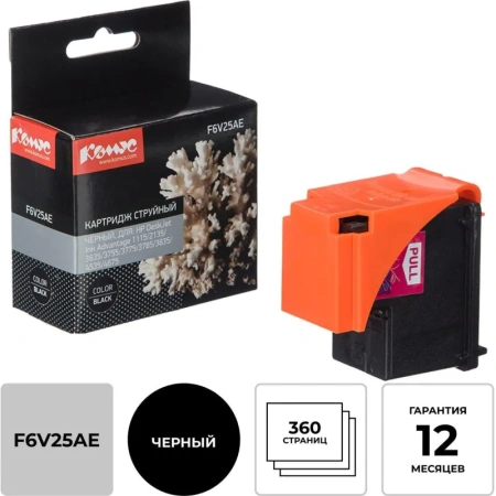 Картридж струйный Комус 652 F6V25AE для HP черный совместимый