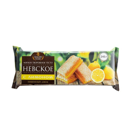 Печенье сдобное Bakery Story Невское с лимоном 245 г Печенье сдобное Bakery Story Невское с лимоном 245 г