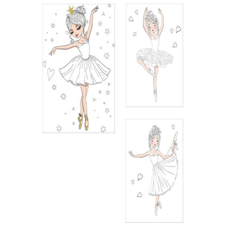 Раскраска блестками Луч Балерины