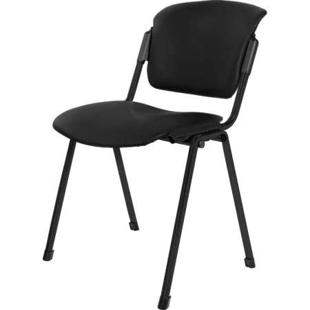 Стул офисный Era чёрный (экокожа, металл)