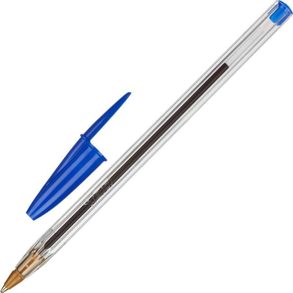 Ручка шариковая BIC Cristal синяя (толщина линии 0.4 мм)