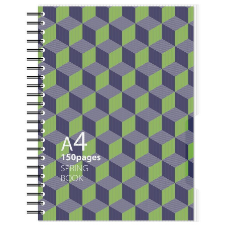 Бизнес-тетрадь Attache Selection Spring Book A4 150 листов синяя/зеленая в клетку на спирали (230х297 мм) Бизнес-тетрадь Attache Selection Spring Book A4 150 листов синяя/зеленая в клетку на спирали (230х297 мм)