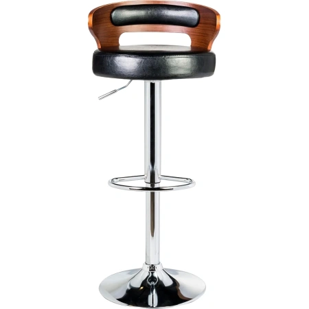 Стул барный Dobrin Fred чёрный/хромированный (искусственная кожа/металл)