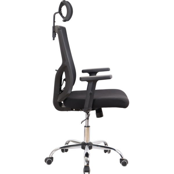 Кресло для руководителя Easy Chair 650 TC чёрное (сетка/ткань, металл)