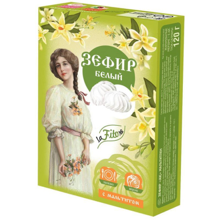Зефир Lafitore белый с мальтитом 120 г Зефир Lafitore белый с мальтитом 120 г