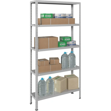 Стеллаж металлический Практик MSStr200/100х30/5Ком 5 полок 1000х300х2000  мм