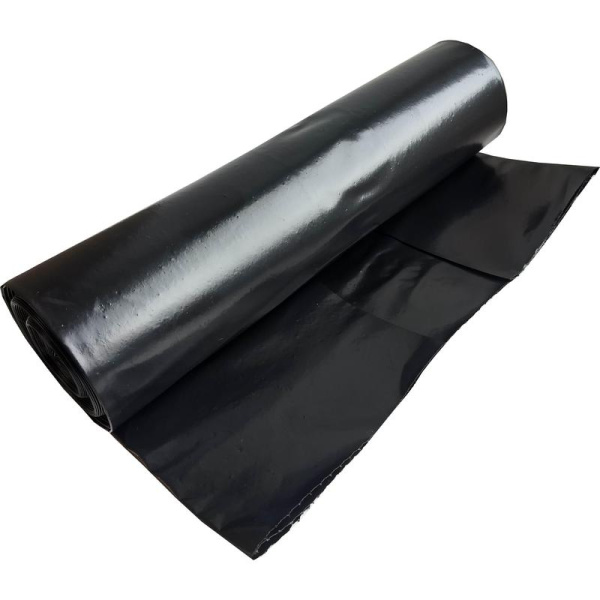 Мешки для мусора на 75 литров Luscan черные (45 мкм, в рулоне 25 штук,  60x80 см)