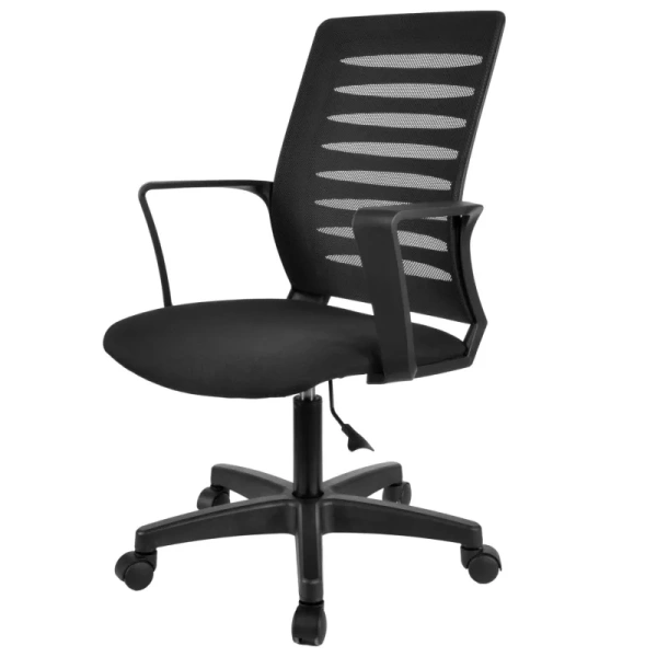 Кресло офисное WEBSTAR GTP чёрное (сетка/ткань, пластик)