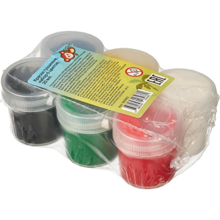 Гуашь в термоусадке 6 цветов по 20 мл