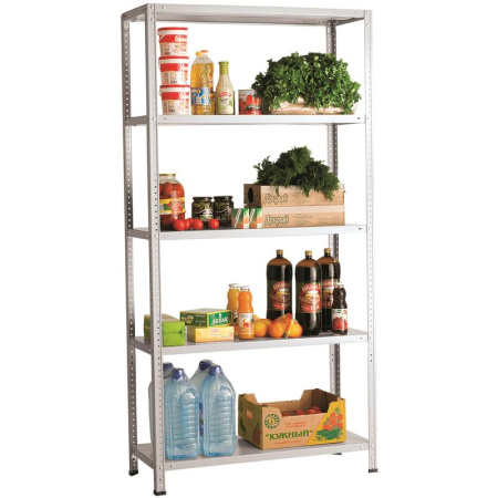Стеллаж металлический Практик MS (5 полок, 1000х300х2000 мм)