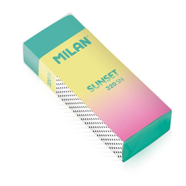 Ластик Milan Sunset в картонной обертке каучуковый 20 штук в упаковке 61x23x12