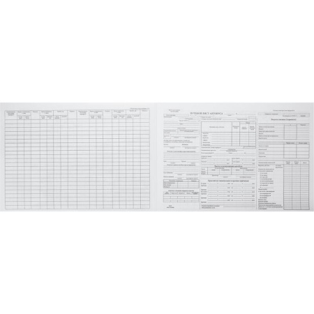 Бланк Attache путевой лист автобуса офсет (195x270 мм, 1 книжка по 100  листов)