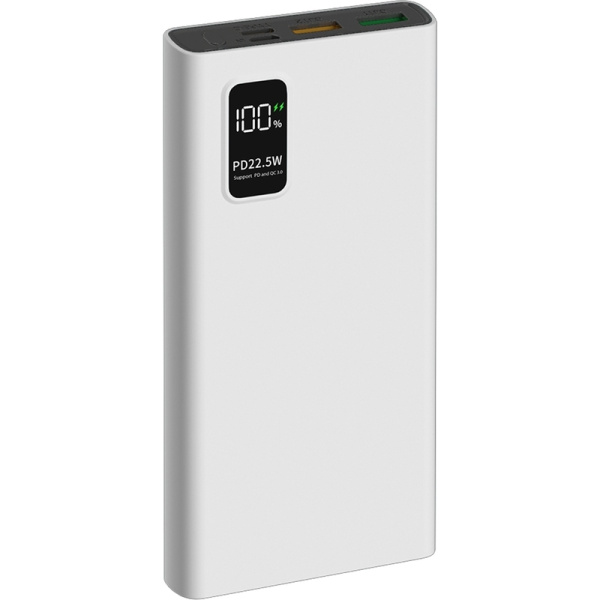 Внешний аккумулятор (power bank) Pero  PB05 10000 мАч белый  (4673759570078)