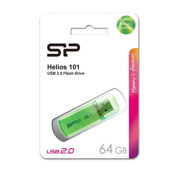 Флеш-память USB 2.0 64 ГБ Silicon Power Helios 101 (SP064GBUF2101V1N)