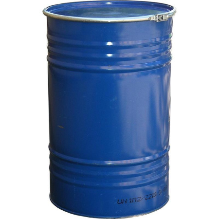 Бочка стальная 100 л синяя с крышкой