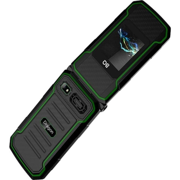 Мобильный телефон BQ 2822 Dragon черный/зеленый