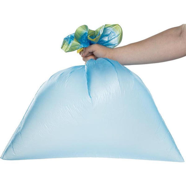 Мешки для мусора на 60 л Greenpack синие (ПНД, 14 мкм, в рулоне 20 штук, 60x70 см)