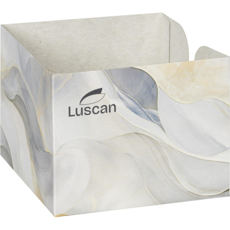Салфетки бумажные Luscan 1-слойные 24x24 см белые (4 пачки по 100  листов+спендер)