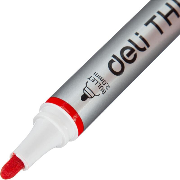 Маркер для белых досок Deli Think красный (толщина линии 2 мм) круглый  наконечник