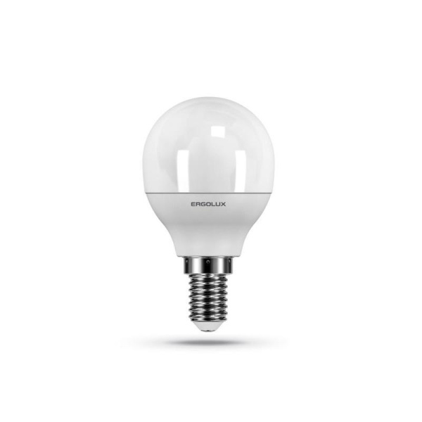 Лампа светодиодная Ergolux 7 Вт Е14 шарообразная 4500 К холодный белый свет