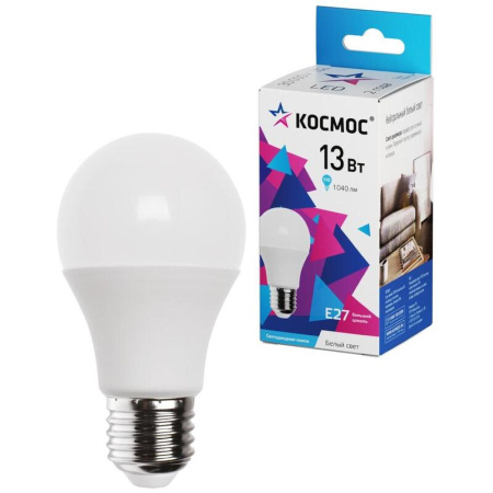 Лампа светодиодная Космос груша 13Вт E27 4500K 1040Лм 220В