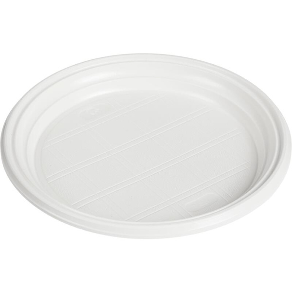 Тарелка одноразовая пластиковая 205 мм белая 1800 штук в упаковке  Стиролпласт Тарелка одноразовая пластиковая 205 мм белая 1800 штук в упаковке  Стиролпласт