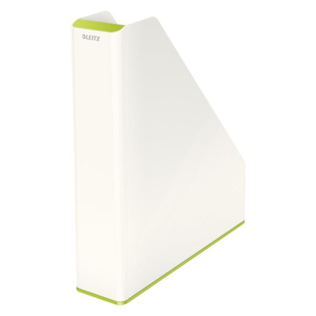 Вертикальный накопитель Leitz Wow пластиковый белый ширина 73 мм