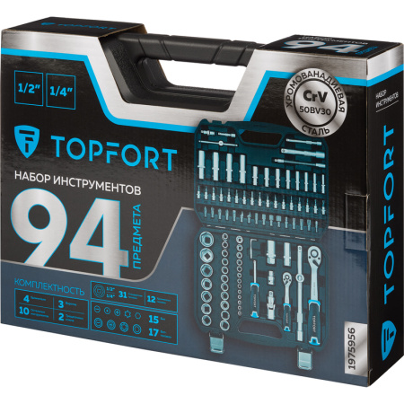 Набор инструмента автомобильный TOPFORT 94 предмета
