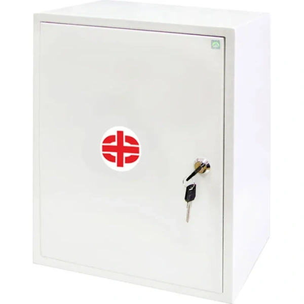 Аптечка первой помощи работникам ФЭСТ по приказу №262н с наполнителем  (металлический шкаф)