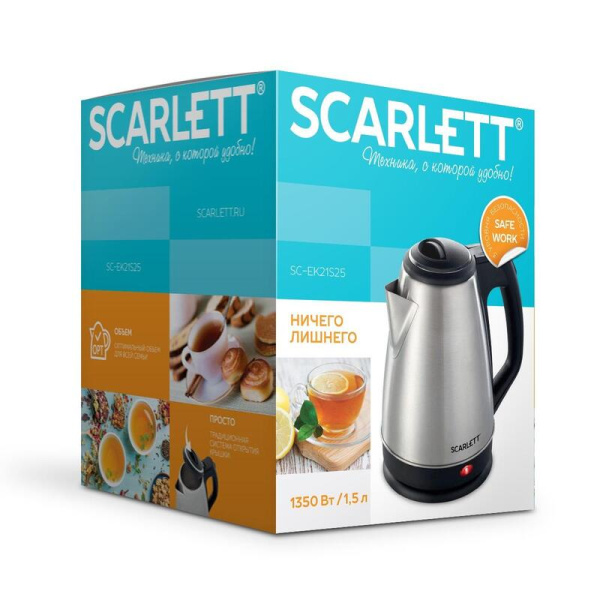 Чайник Scarlett SC-EK21S25 серебристый